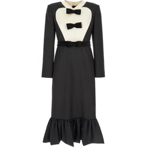Valentino Garavani, Dames, Jurken, Zwart, Maat: S