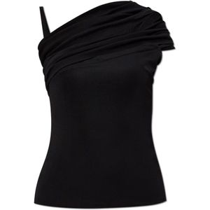 Versace, Dames, Tops, Zwart, Maat: 3XS Viscose,