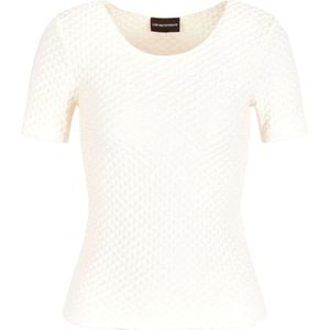 Emporio Armani, Dames, Tops, Wit, Maat: S Viscose,