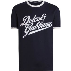 Dolce & Gabbana, Heren, Tops, Blauw, Maat: L Katoen,