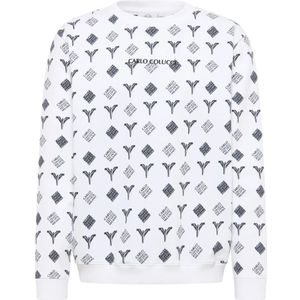 Carlo Colucci - Logo Sweatshirt - Wit - Hoodie