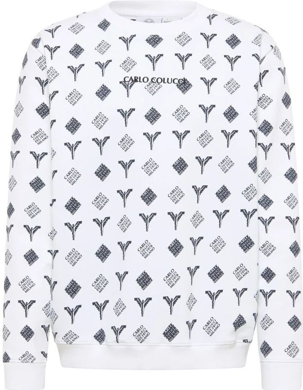 Carlo Colucci - Logo Sweatshirt - Wit - Hoodie