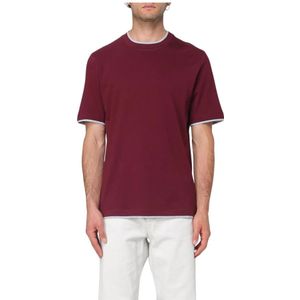 Brunello Cucinelli, Heren, Tops, Rood, Maat: L