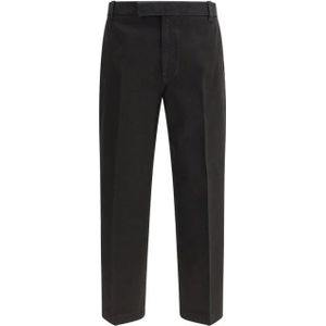 Thom Browne, Heren, Broeken, Zwart, Maat: S Katoen,
