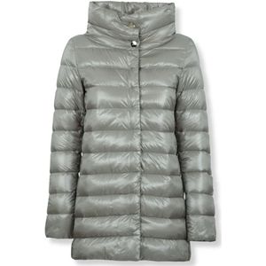 Herno, Dames, Jassen, Grijs, Maat: 2XL Leer,
