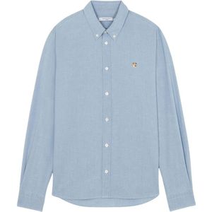 Maison Kitsuné, Heren, Overhemden, Blauw, Maat: XL Katoen,