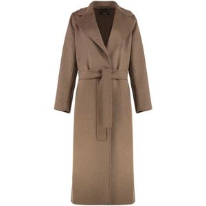 Max Mara, Dames, Mantels, Bruin, Maat: 2XS Wol,