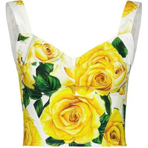 Dolce & Gabbana, Dames, Tops, Veelkleurig, Maat: 2XS