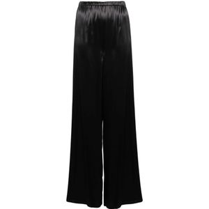 Ferragamo, Dames, Broeken, Zwart, Maat: XS Satijn,