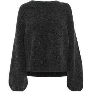 Gestuz - Gzalpha Slit Pullover Noos - Gebreide Trui - Grijs - Dames