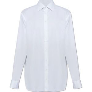 Giorgio Armani, Heren, Overhemden, Wit, Maat: 2XL Katoen,