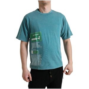 Dolce & Gabbana, Heren, Tops, Blauw, Maat: XS Katoen,