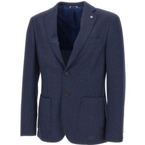 Manuel Ritz, Heren, Jassen, Blauw, Maat: L Viscose,