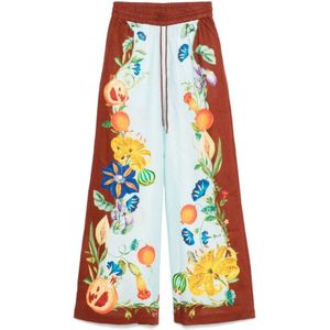 Alemais, Dames, Broeken, Veelkleurig, Maat: XS Zijde,