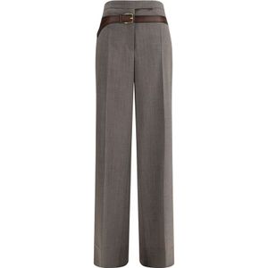 Prada, Dames, Broeken, Grijs, Maat: XS Wol,