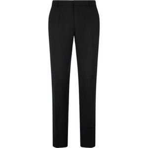 Roberto Cavalli, Heren, Broeken, Zwart, Maat: S Wol,