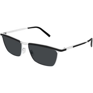 Saint Laurent - Joe - Zonnebril - Grijs - Metaal - Lensbreedte 57 mm