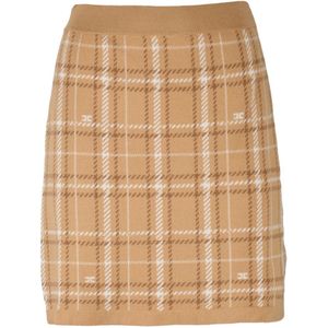 Elisabetta Franchi, Dames, Rokken, Bruin, Maat: M Wol,