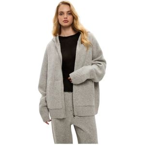 Cesare Gaspari, Dames, Truien, Grijs, Maat: M Wol,