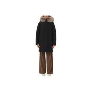 Woolrich Luxe Boulder Parka Jas , Black , Dames , Maat: L