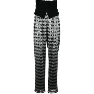 Emporio Armani, Dames, Broeken, Grijs, Maat: M Poliester,