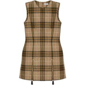 Burberry, Dames, Jurken, Beige, Maat: M Wol,