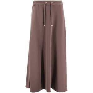 Herno, Dames, Rokken, Bruin, Maat: XS Satijn,