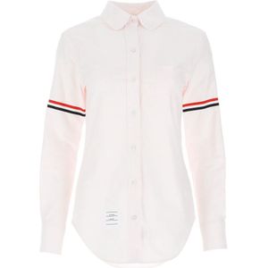 Thom Browne, Dames, Blouses & Shirts, Roze, Maat: M Katoen,