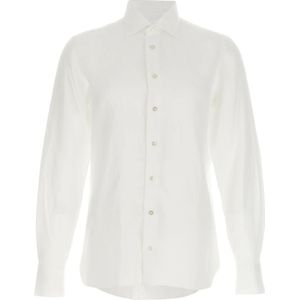 Borriello Napoli, Heren, Overhemden, Wit, Maat: 3XL Linnen,