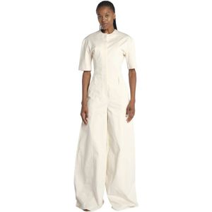 TheLatest, Dames, Jumpsuits & Playsuits, Beige, Maat: XS Katoen,