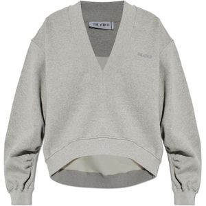 The Attico, Dames, Sweatshirts & Hoodies, Grijs, Maat: 2XS Katoen,