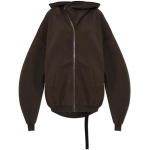 Rick Owens, Dames, Sweatshirts & Hoodies, Bruin, Maat: ONE Size Katoen,