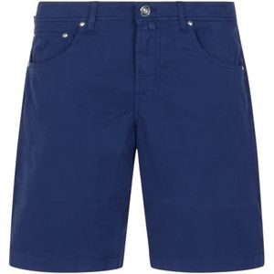 Jacob Cohën, Heren, Korte broeken, Blauw, Maat: W32 Katoen,