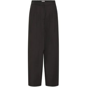 Ichi, Dames, Broeken, Zwart, Maat: XS Viscose,