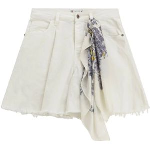 Please, Dames, Korte broeken, Wit, Maat: M Denim,