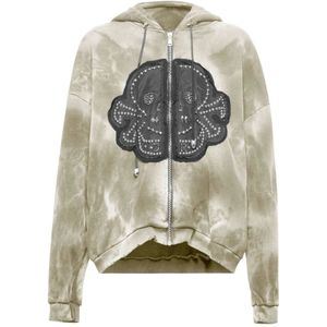 John Richmond, Heren, Sweatshirts & Hoodies, Beige, Maat: S Katoen,