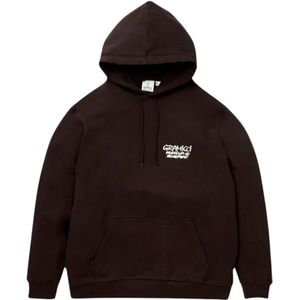 Gramicci, Heren, Sweatshirts & Hoodies, Bruin, Maat: L Katoen,