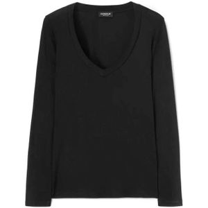 Dondup, Dames, Tops, Zwart, Maat: M Zijde,