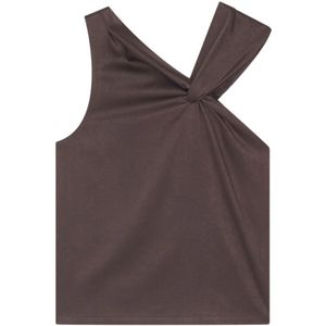 Aeron, Dames, Tops, Bruin, Maat: S Satijn,