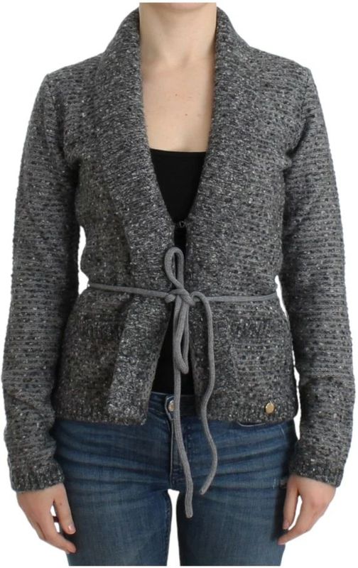 Roberto Cavalli, Dames, Truien, Grijs, Maat: M Wol,