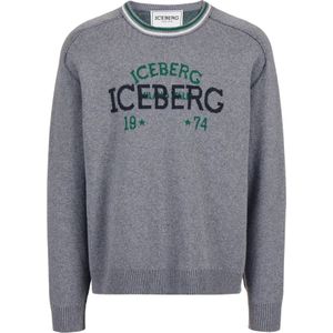 Iceberg, Heren, Truien, Grijs, Maat: M Wol,