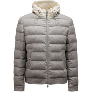 Eleventy, Heren, Jassen, Grijs, Maat: L Zijde,