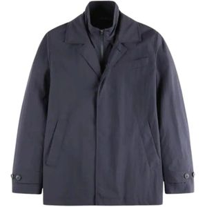 Fay, Heren, Jassen, Blauw, Maat: XL Nylon,