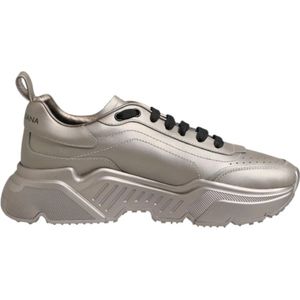 Dolce & Gabbana - Daymaster - Sneakers - Zilver - Kalfsleer