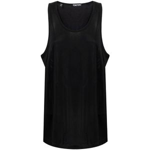 Tom Ford, Dames, Tops, Zwart, Maat: 3XL Viscose,