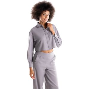 Marella, Dames, Blouses & Shirts, Grijs, Maat: XS Wol,
