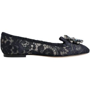 Dolce & Gabbana, Dames, Schoenen, Blauw, Maat: 34 EU Katoen,