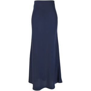 Plain, Dames, Rokken, Blauw, Maat: 2XS Satijn,