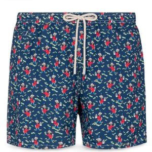 Saint Barth, Heren, Badkleding, Blauw, Maat: S Zijde,