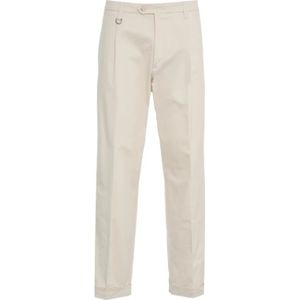 Paolo Pecora, Heren, Broeken, Beige, Maat: L Katoen,